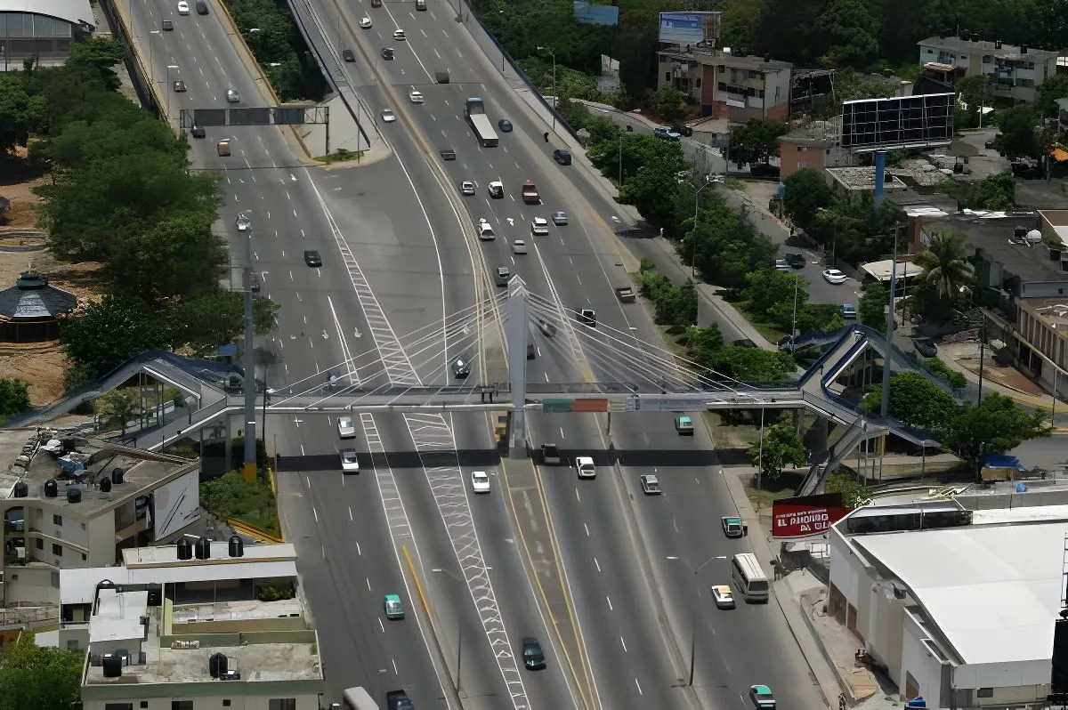 Puente peatonal — Vista aérea